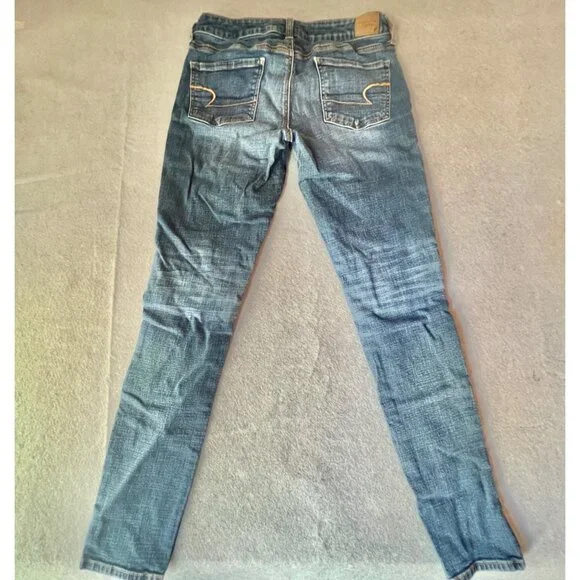 American Eagle Outfitters Womens Super Stretch Skinny Jeans Size 10 Denim - Picture 3 of 5